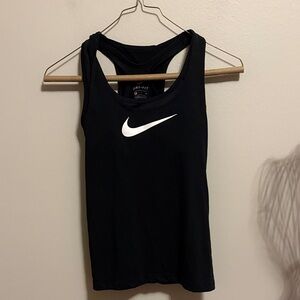 Nike Black Tank Top with White Swoosh